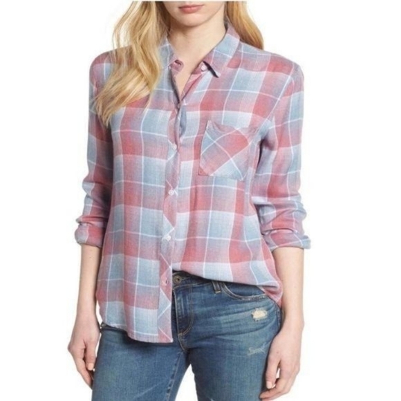 Rails Huntee laguna rose button down - Picture 1 of 1